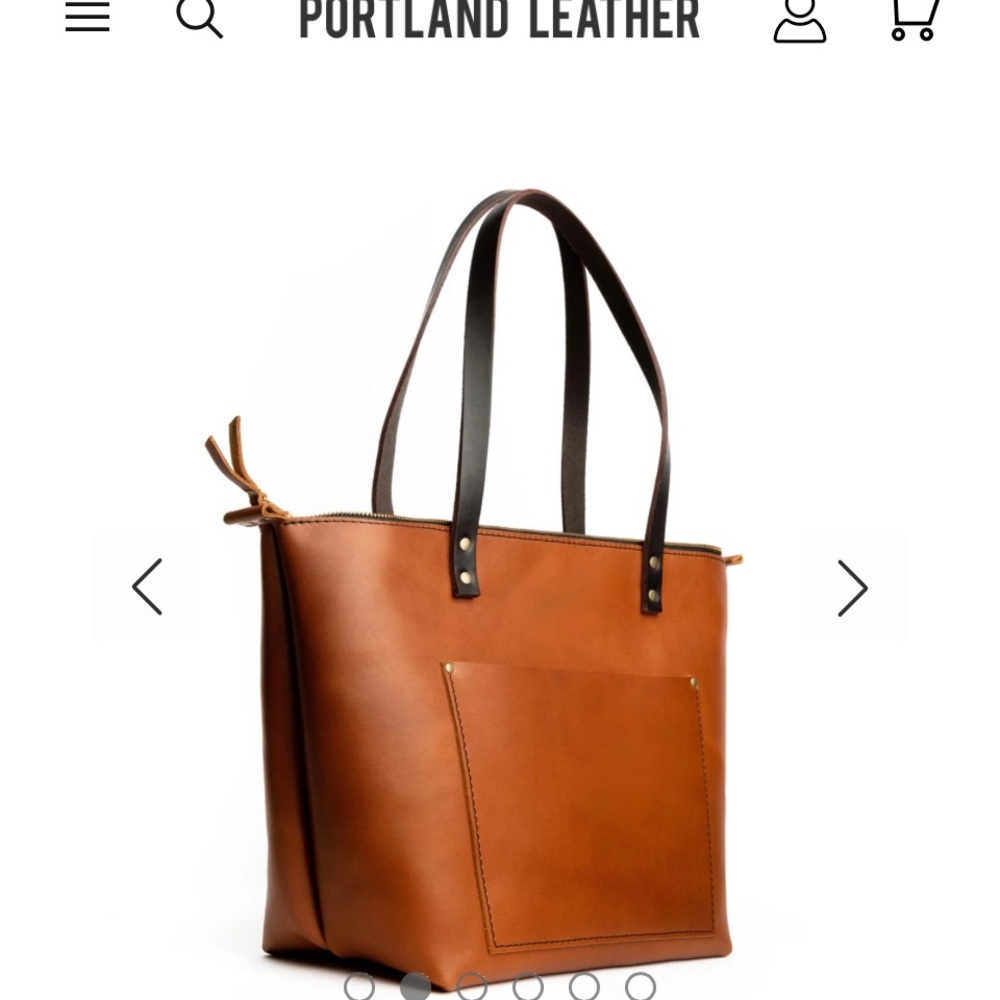 Portland Leather brand - Honey Brown Tote Bag